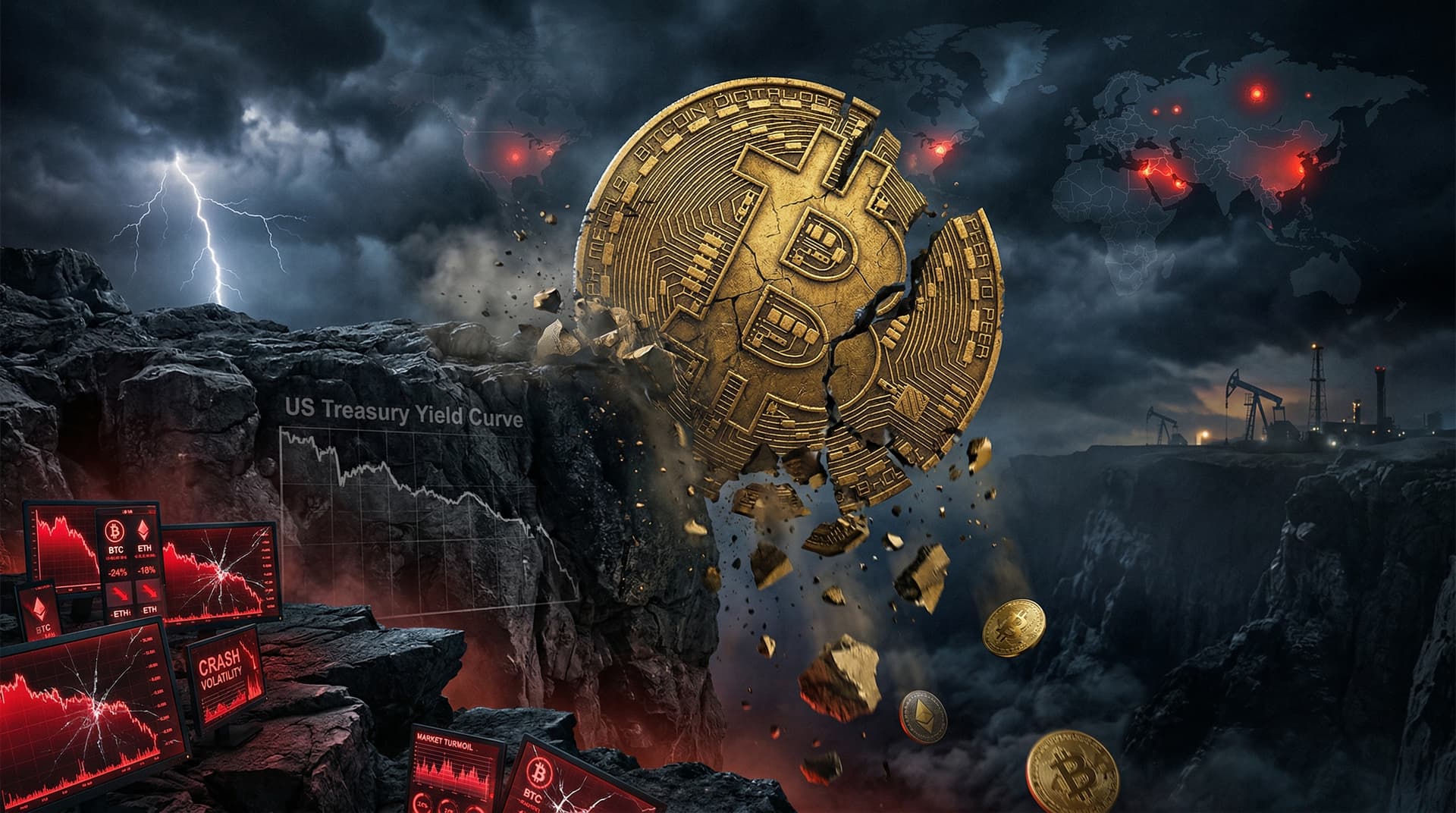 Bitcoin Drop: 42% Plunge in 2026 Amid Geopolitical Risks