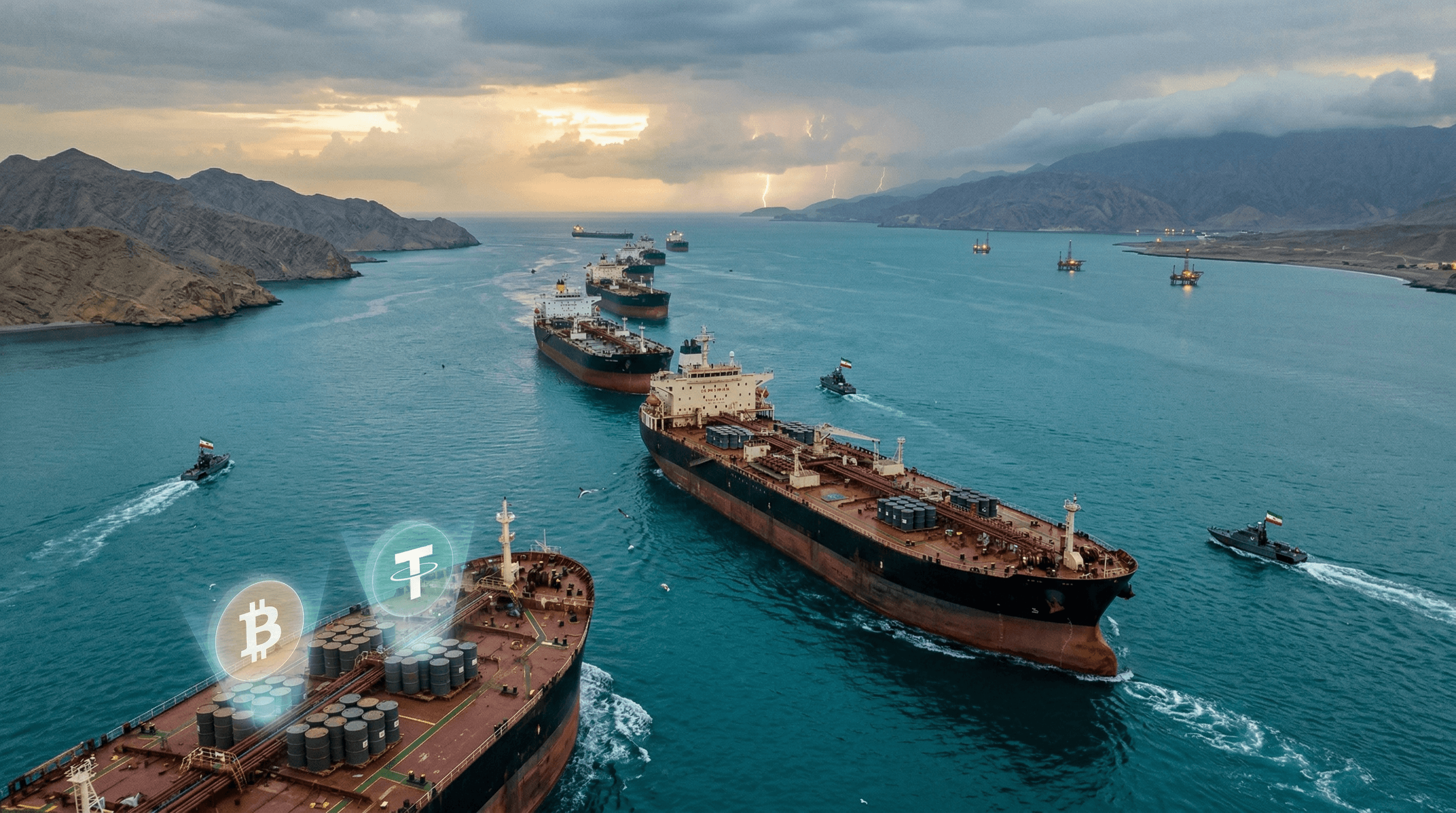 Iran Hormuz Toll: $1 Crypto Fee Per Oil Barrel