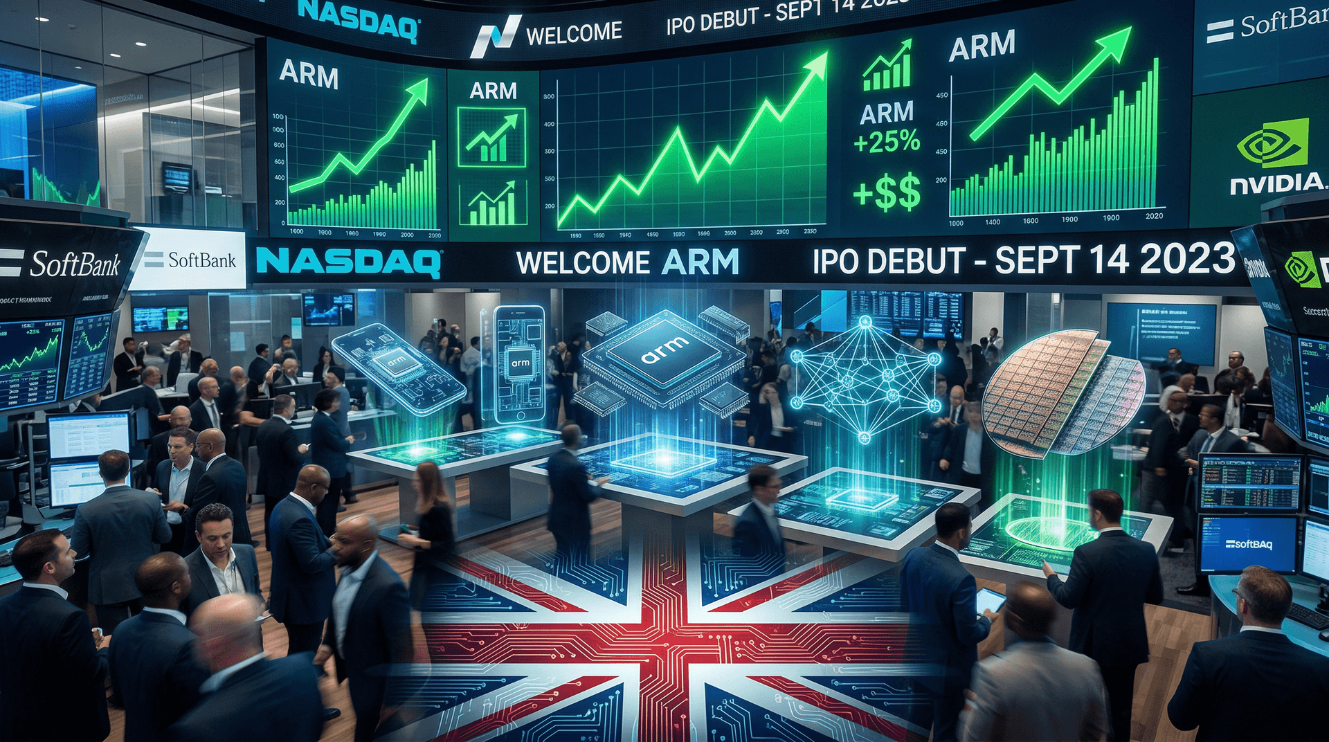 Arm IPO Prices at $51 Amid AI Frenzy, Valued at $54 Billion