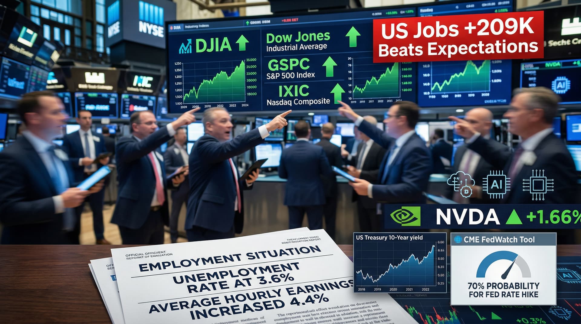 US Jobs Report Beats Expectations, Fuels Fed Hike Bets