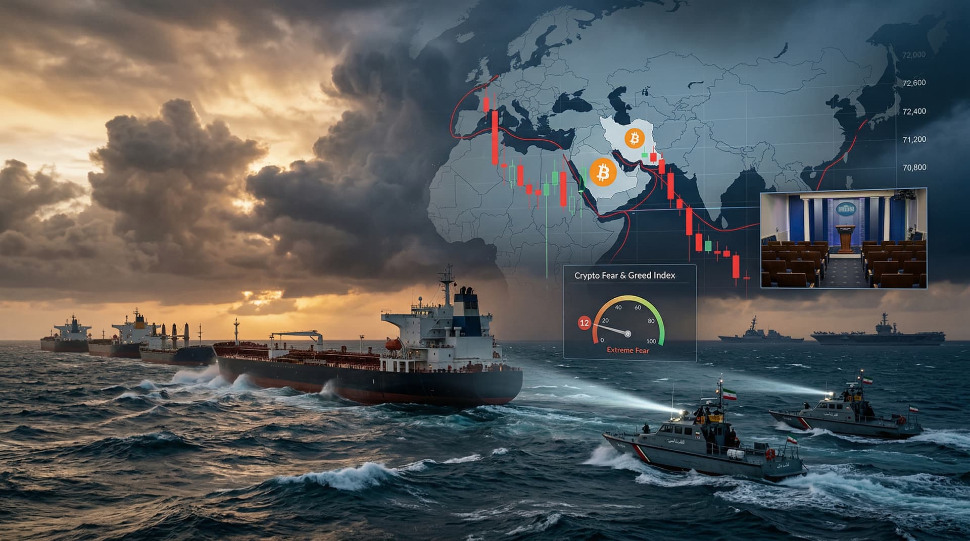Bitcoin Price Dip Sends BTC 1.2% Lower to $70,805 on US-Iran Collapse