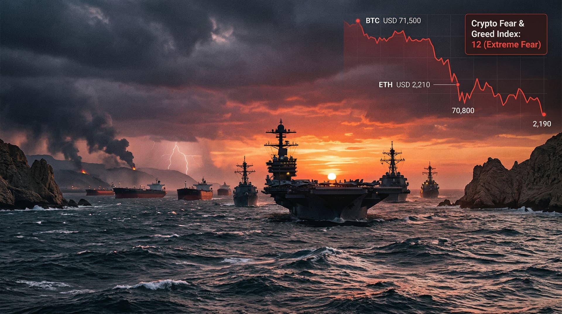 Hormuz Blockade Threat Drops Bitcoin 1.1% to $70,802