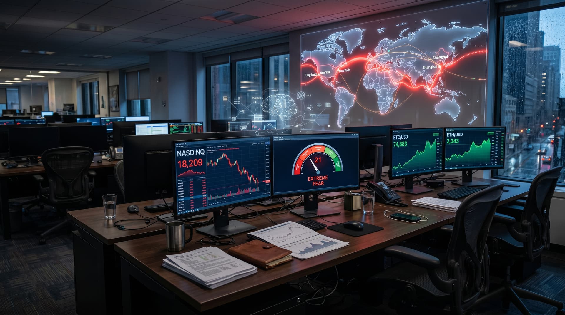 AI Hype Fading Drives CNN Fear & Greed Index to 21 Amid Nasdaq 1.8% Plunge