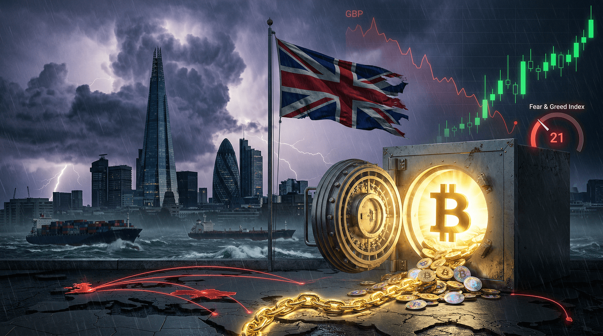 Farage Stack BTC Buys £2M Bitcoin as Fear Index Hits 21