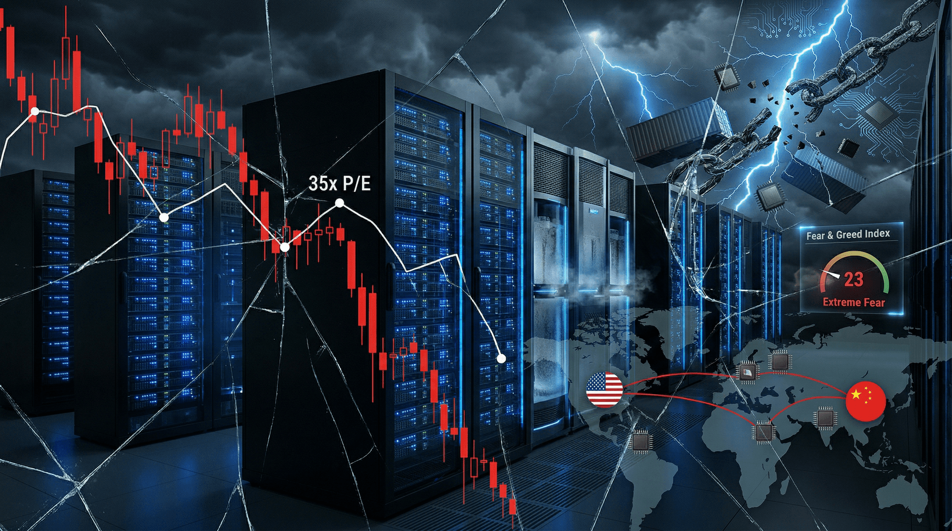 AI Risk Paradox Drives Fear & Greed Index to 23 Amid Nasdaq 35x P/E Bubble